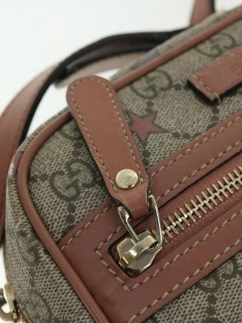 GUCCI GG Canvas Shoulder Bag PVC Leather Beige - Picture 13 of 16